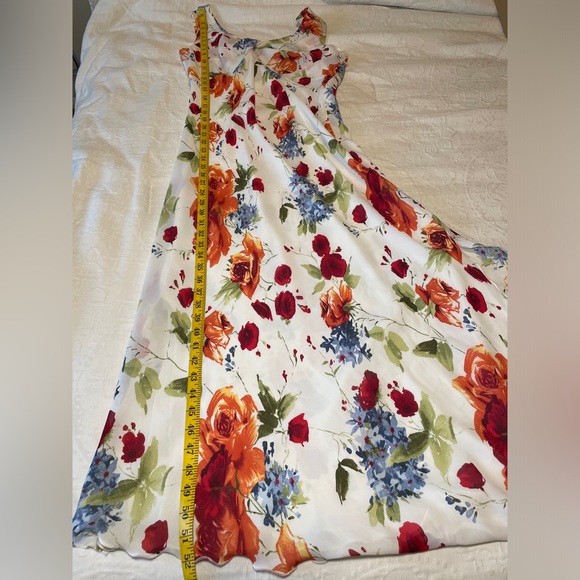 Tribal. Floral Asymmetrical Midi Floral Size 10 
100% POLYESTER Spring Summer - Picture 8 of 13